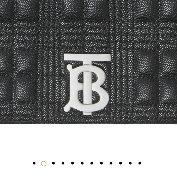 NWT BURBERRY Small Lola Quilted Leather CL Bag Black Silvertone - Picture 3 of 12